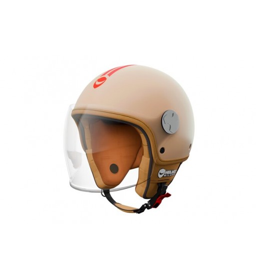 Helmo Casque Jet Veloce Burgundy